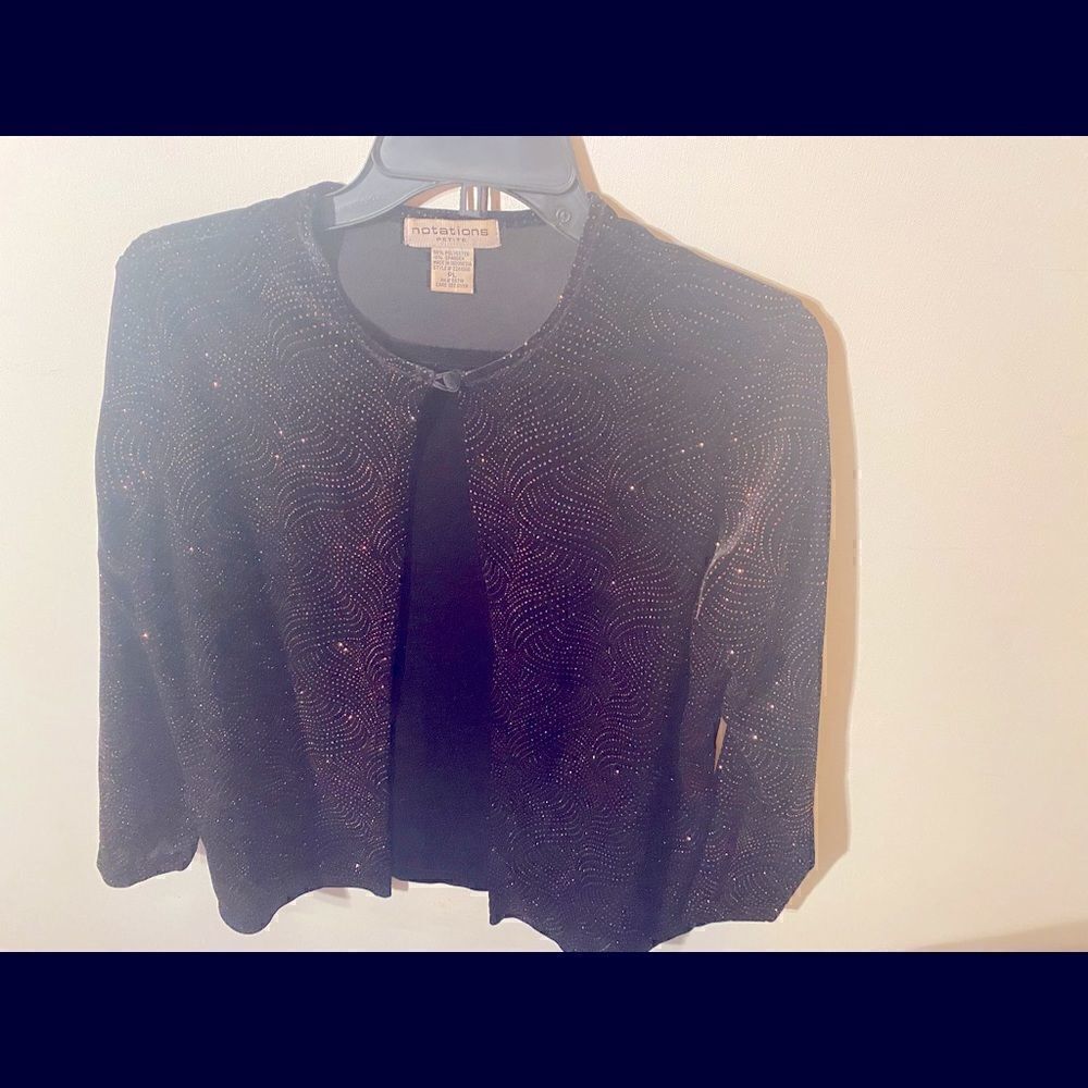 💥Women’s Natations long sleeve Rhinestones Petite Blouse size: PL